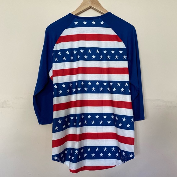 LuLaRoe Patriotic Randy Baseball T - Picture 3 of 7